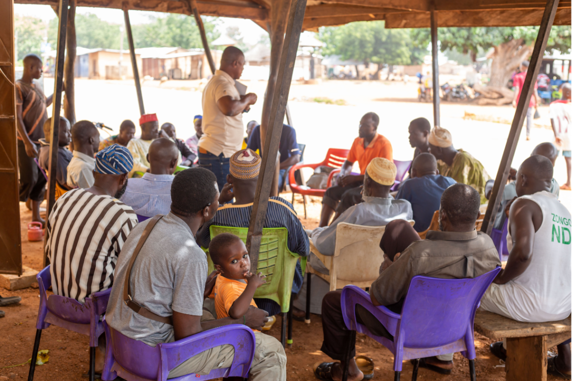 Man leading group of men