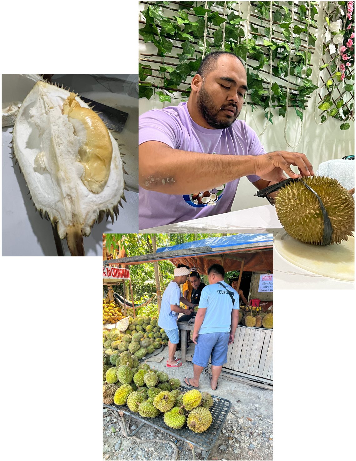 Durian working in a market