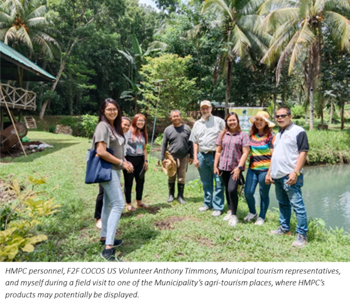 Tony, Arcee, and Municipal Tourism representatives posing during a field visit.