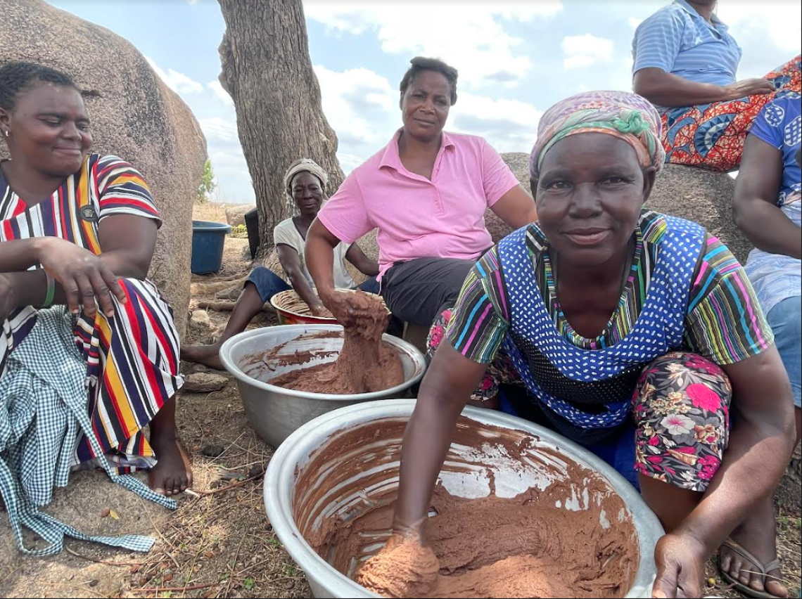 Women in the village Patience serves