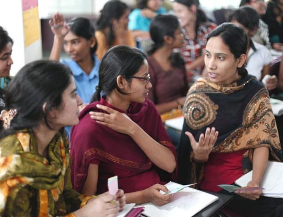 Indian women learning