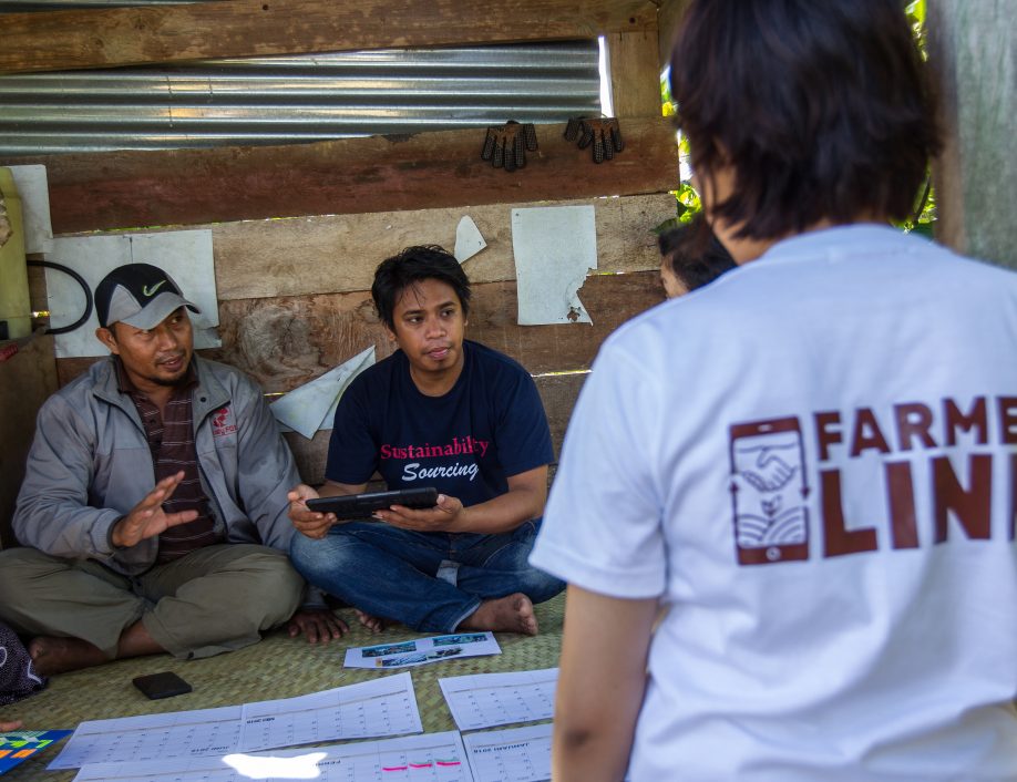 Farmer Link Community Agent training two farmers