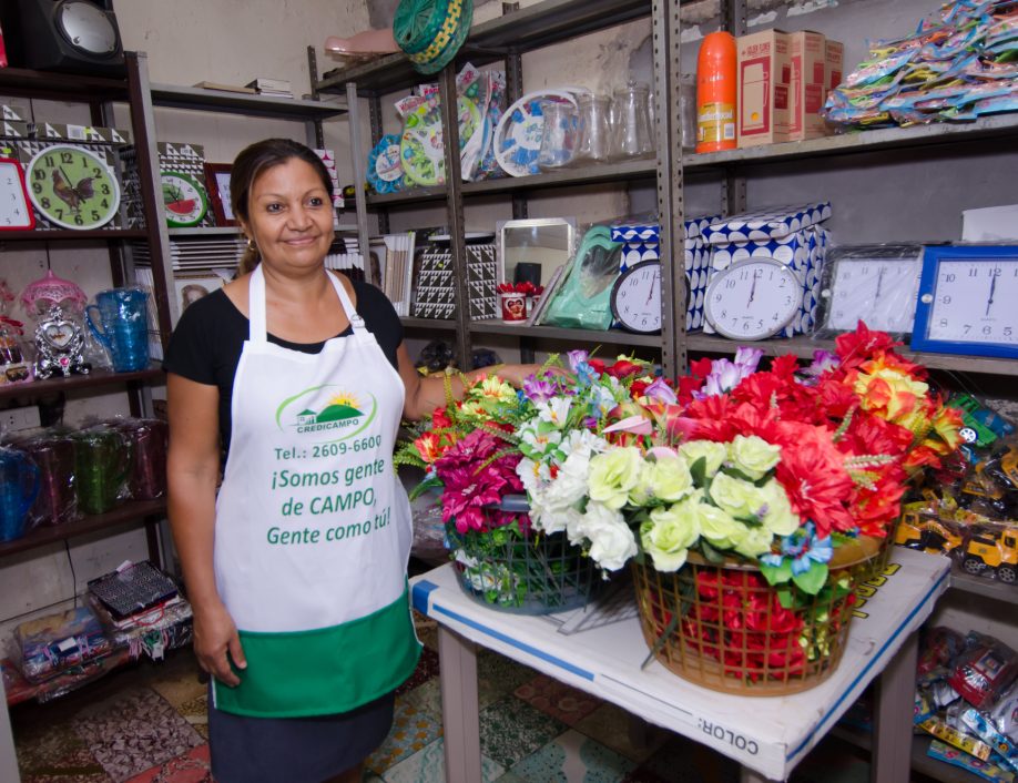 Confident woman shop owner