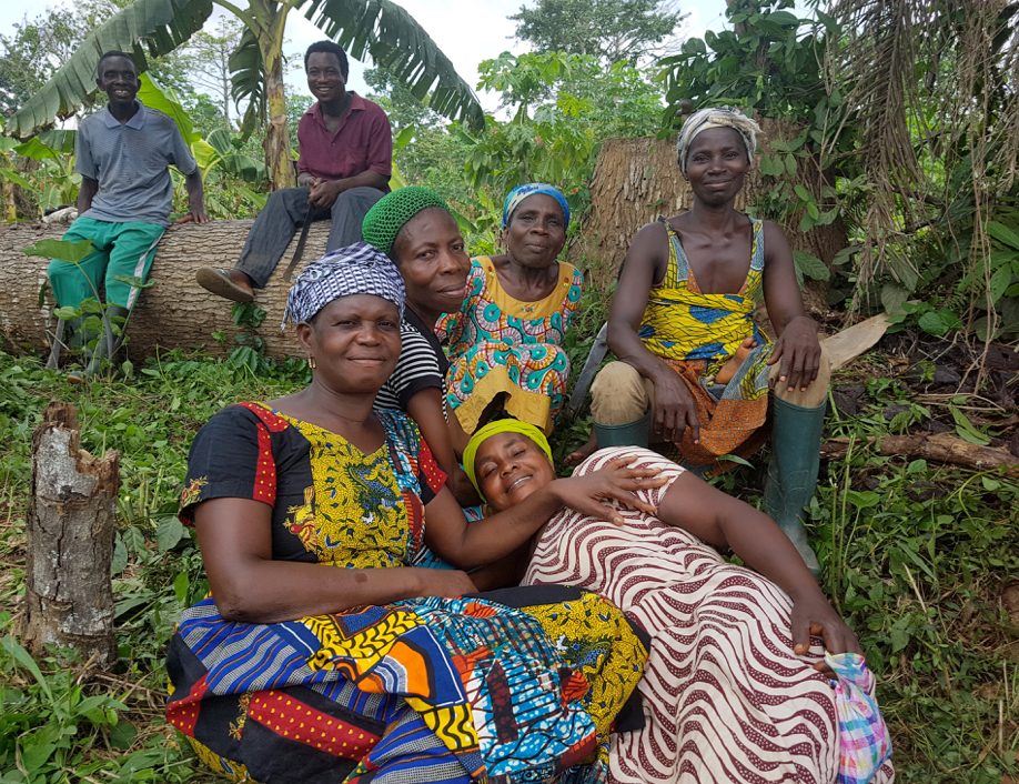 African women smiling