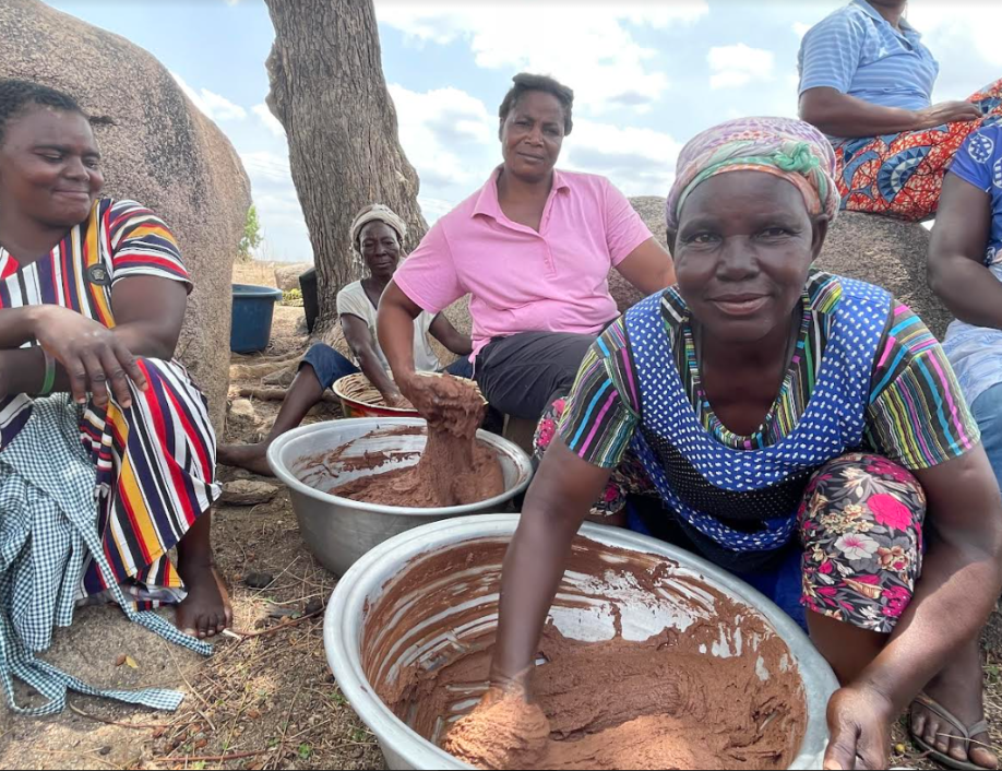 Women in the village Patience serves